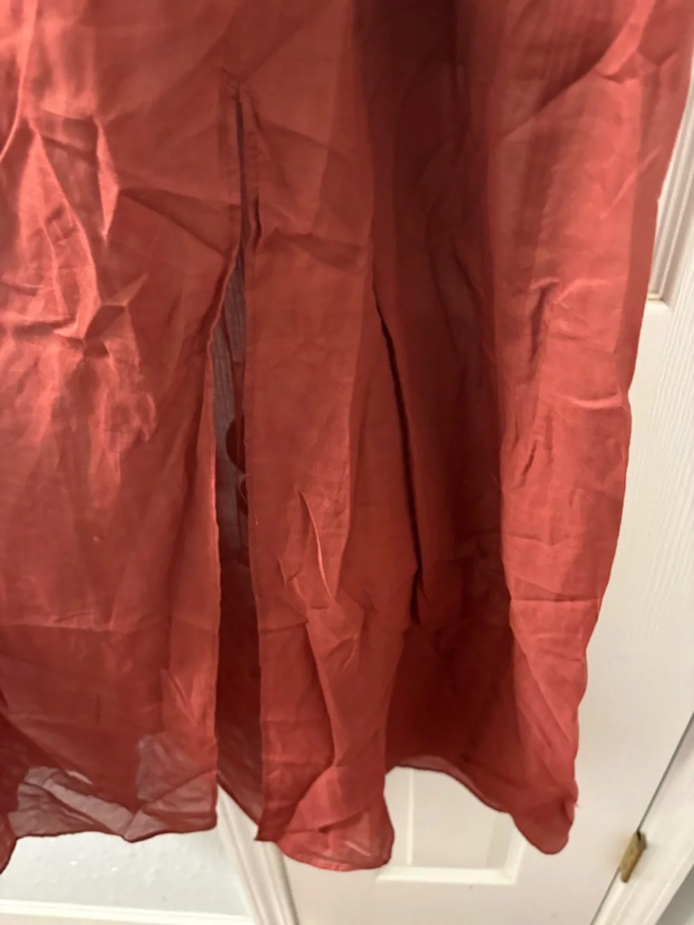 Steve Madden Burnt Orange Maxi Dress with V-Neck - Picture 3 of 6